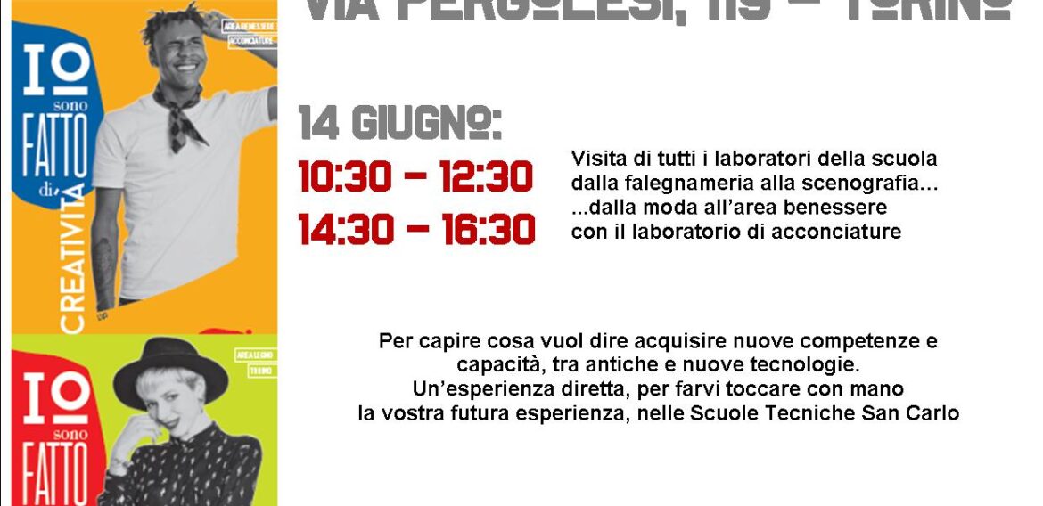 OPEN DAY!  14 GIUGNO : PORTE APERTE + SFILATA DI FINE ANNO!! VI APETTIAMO!