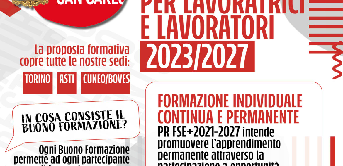 CORSI SERALI IN PIEMONTE PER LAVORATRICI E LAVORATORI 2023/2027