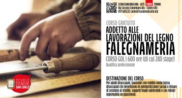 ADDETTO ALLE LAVORAZIONI DEL LEGNO - FALEGNAMERIA - CORSO GOL -SEDE DI CUNEO