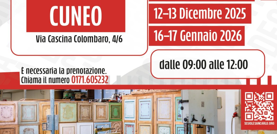OPEN DAY SEDE DI CUNEO!! PER A.F. 2026/2027